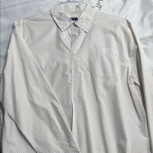 Men's Johnnie-O White and Red Polka Dot Shirt